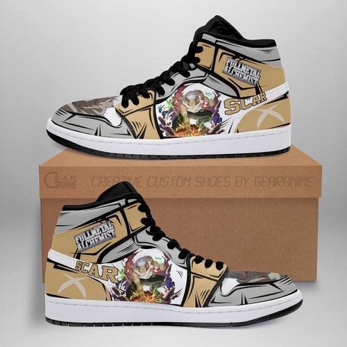 Scar Fullmetal Alchemist Jordan Anime Custom Shoes Sport Sneakers Air Jordan High Sneakers Sport Sneakers