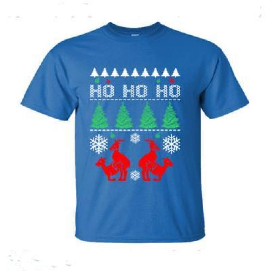 AGR Ho Ho Ho Ugly Sweater Reindeer Christmas – Ultra-Cotton T-Shirt