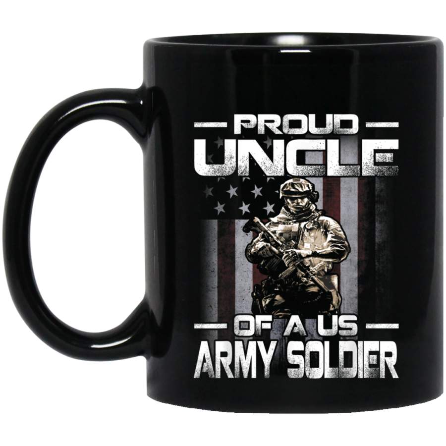 Proud Uncle of a US Army Soldier Veterans Day Christmas Gift Mug