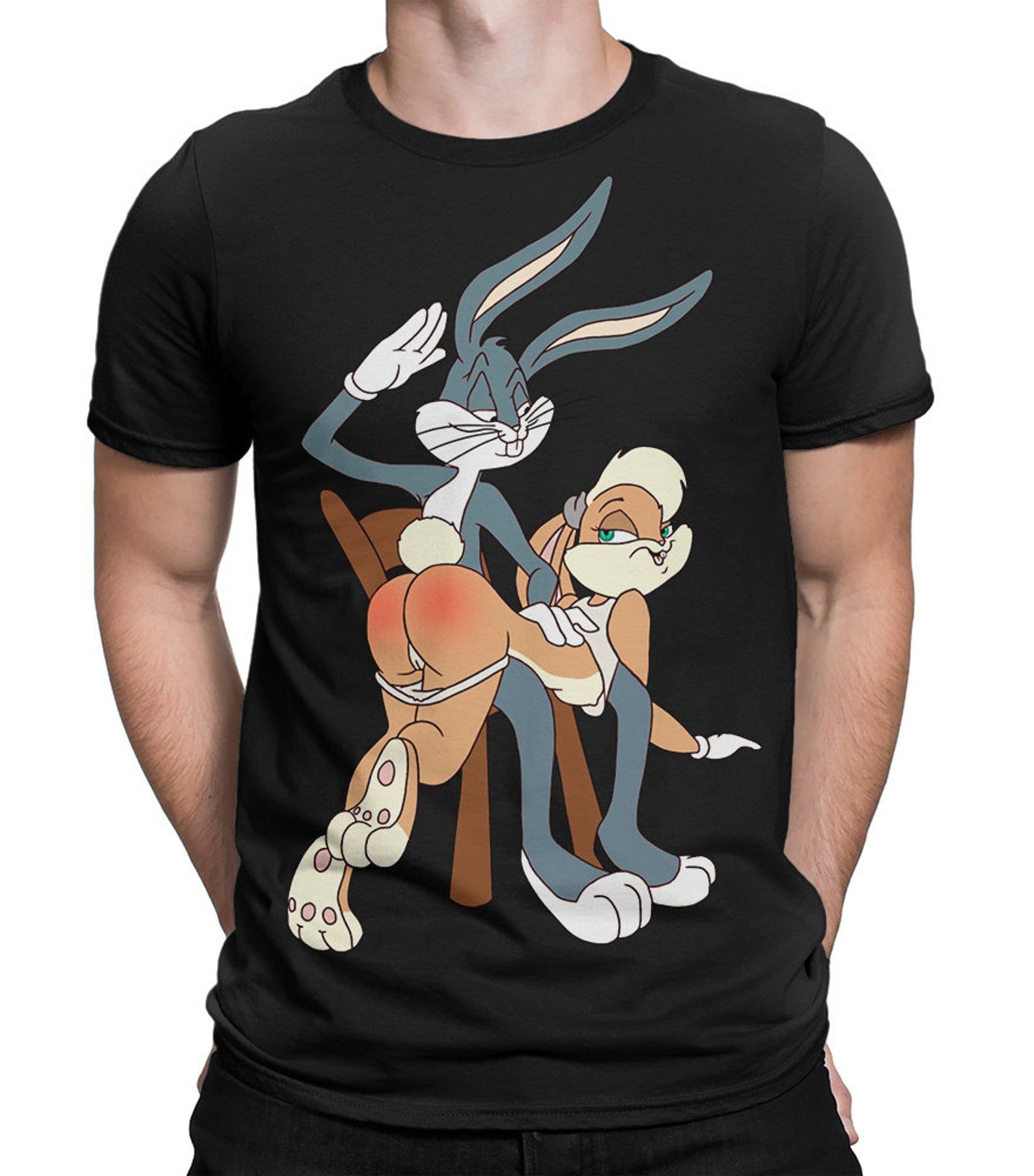 Bugs Bunny Spanking Lola Funny T-Shirt All S