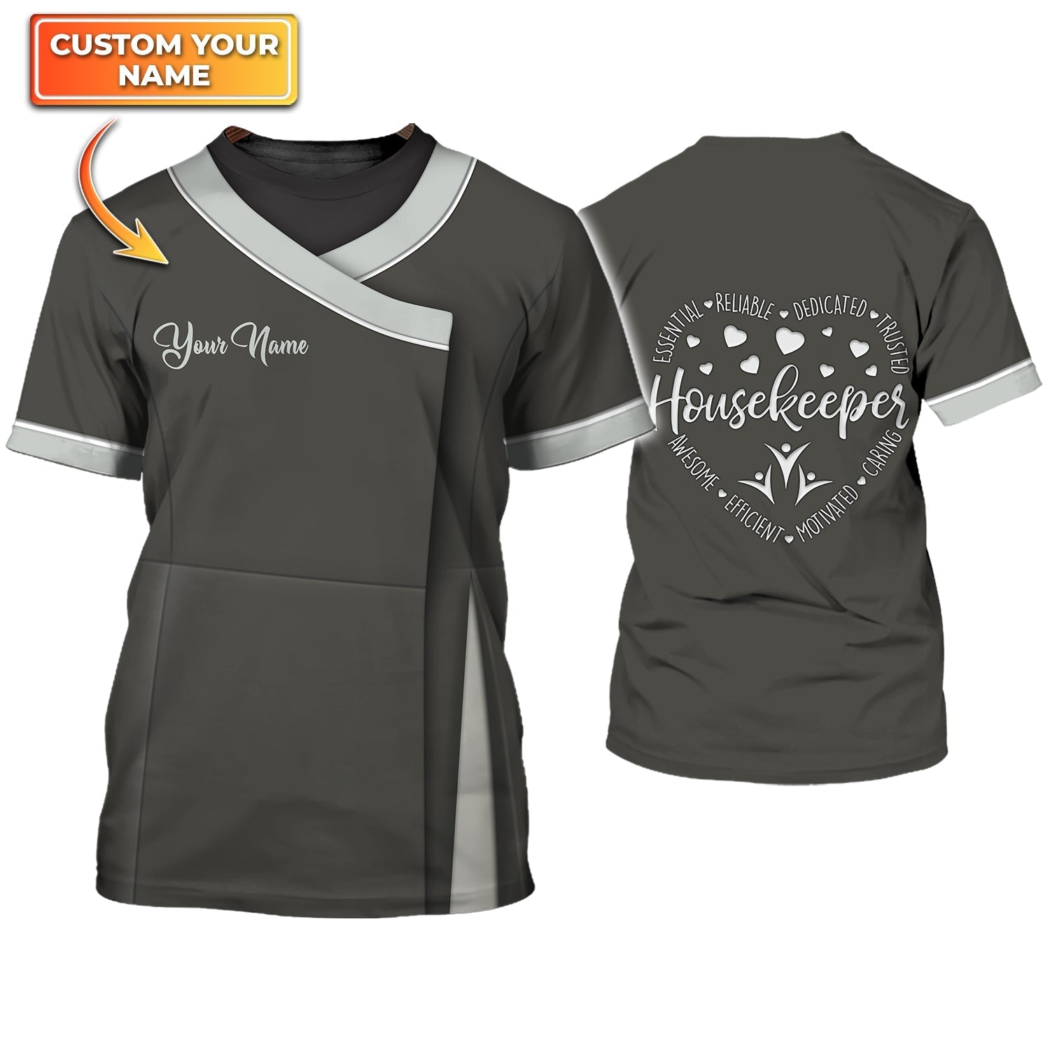 Custom Name 3D Housekeeper Essential Shirts Men Women