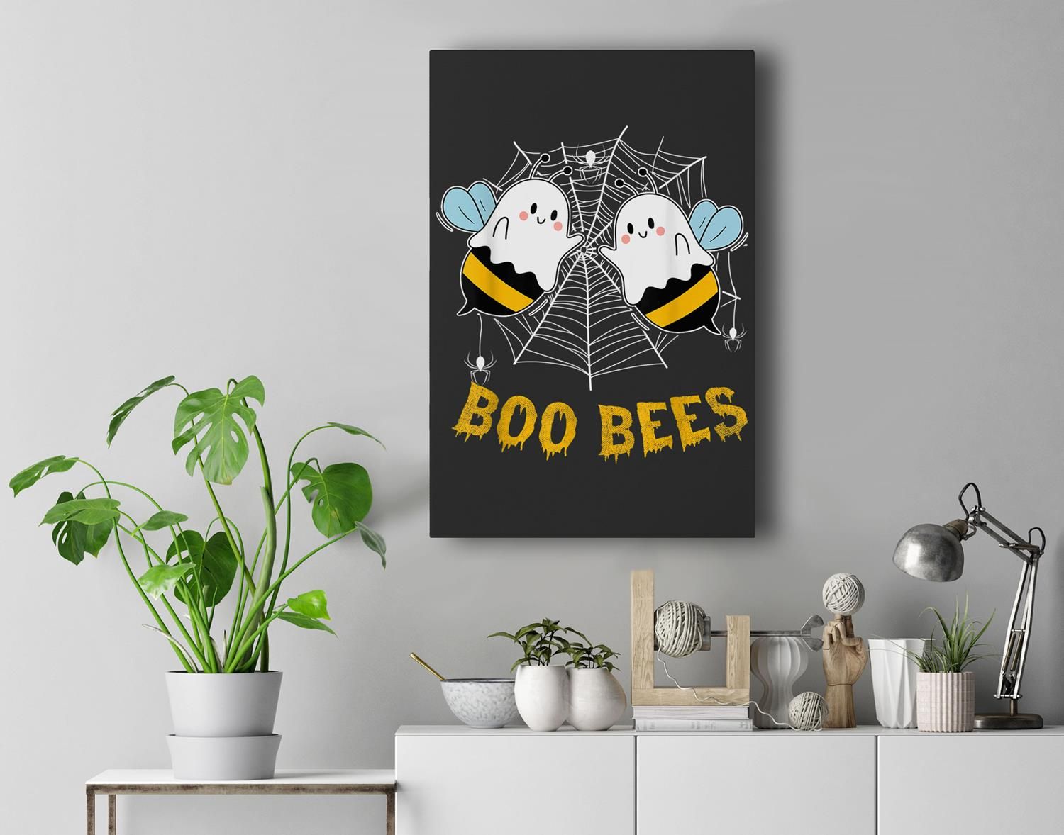 Boo Bees Ghost Funny Couple Halloween Costume For Boys Girls Premium Wall Art Canvas Decor