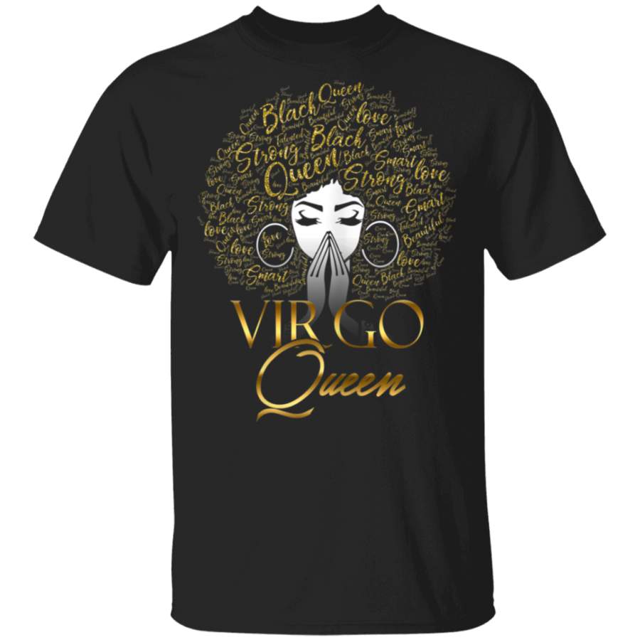 Womens Virgo Queen Strong Smart Black Lives Matter Afro Woman TShirt