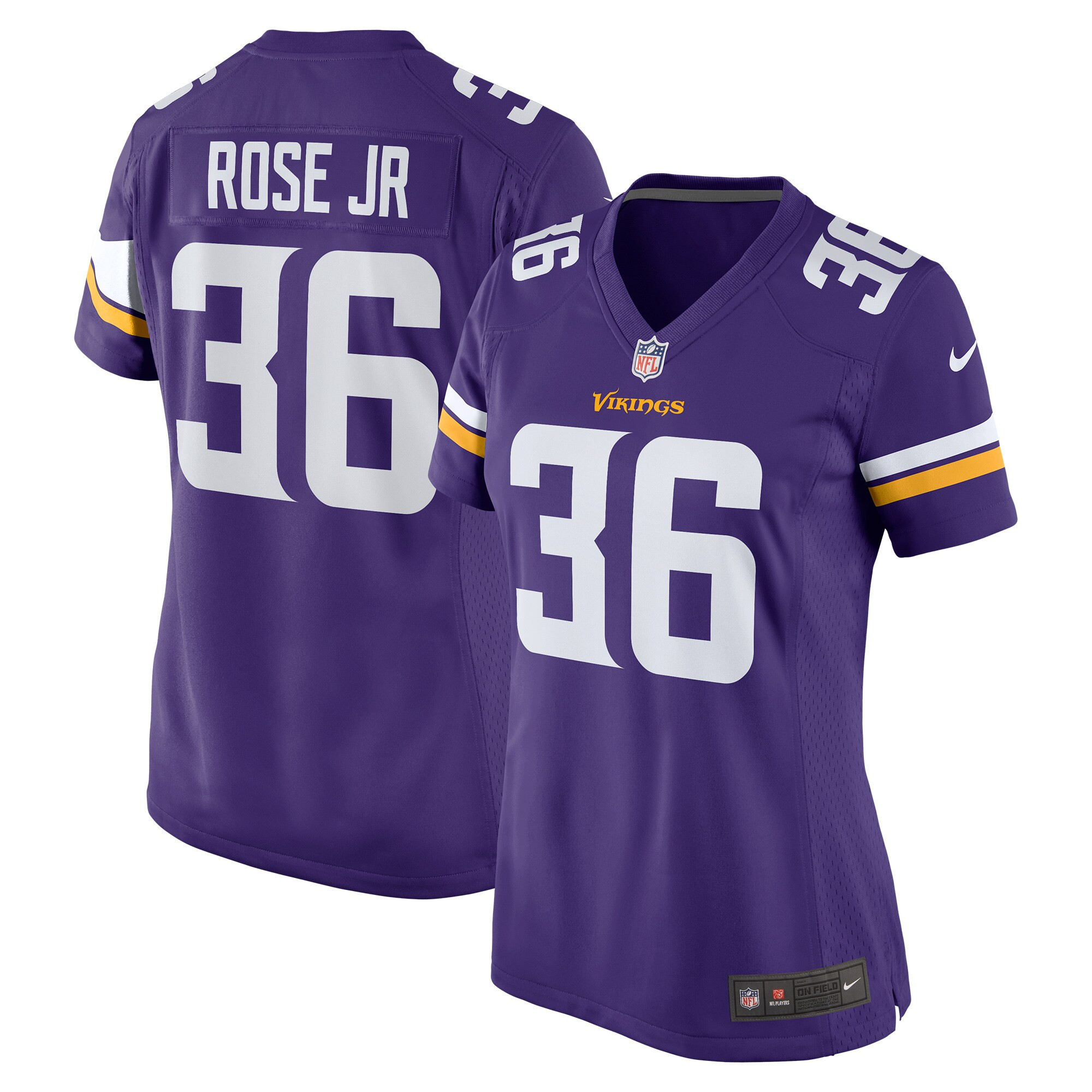 A.j. Rose Jr. Minnesota Vikings Womens Game Player Jersey – Purple NFL