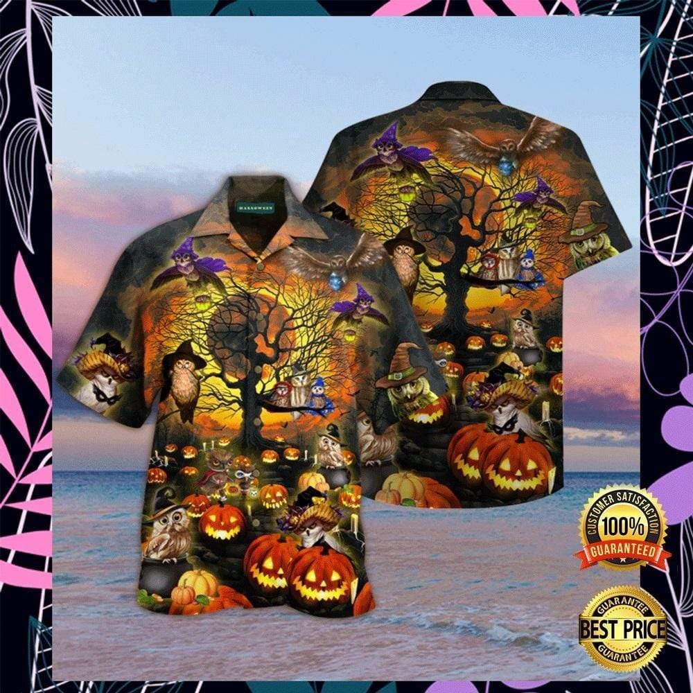 Get Now Owl Halloween Pumpkin Hawaii Aloha Shirts Ha94939