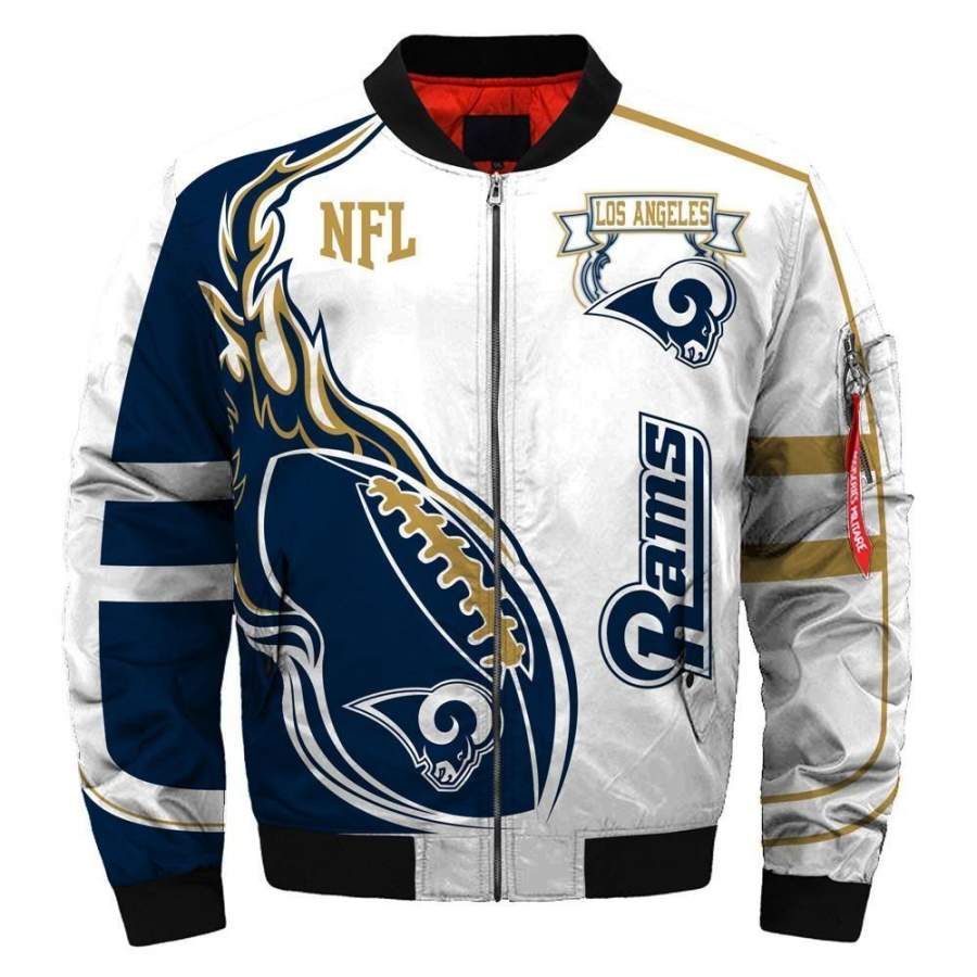 Bomber Jacket Los Angeles Rams Hoodie Unisex 3D All Over Print