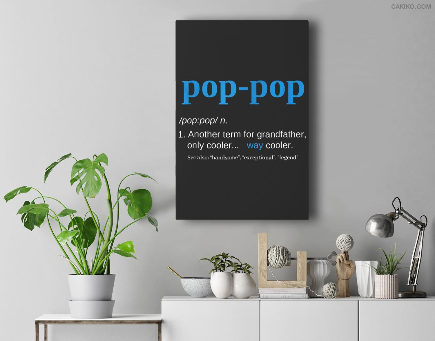 Pop Pop Gifts Grandpa Fathers Day Pop-Pop Premium Wall Art Canvas Decor