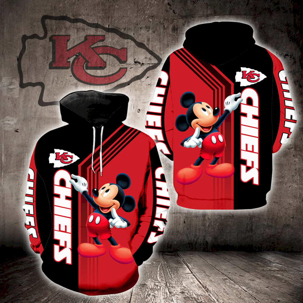 Kansas City Chiefs Mickey Mouse 20 Unisex 3D Hoodie Gift For Fans