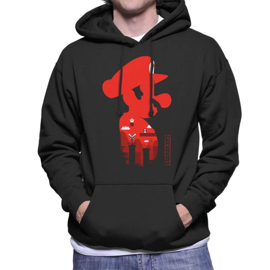 Super Mario Side Profile Japan Men’s Hooded Sweatshirt