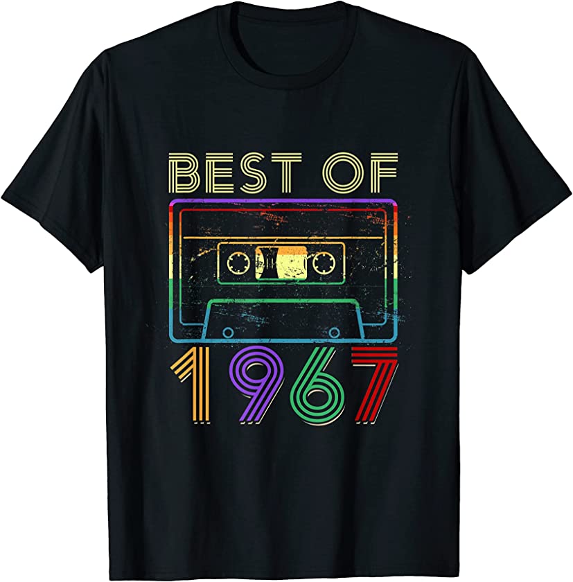 Best Of 1967 Birthday Gifts Cassette Tape Retro Vintage T-Shirt