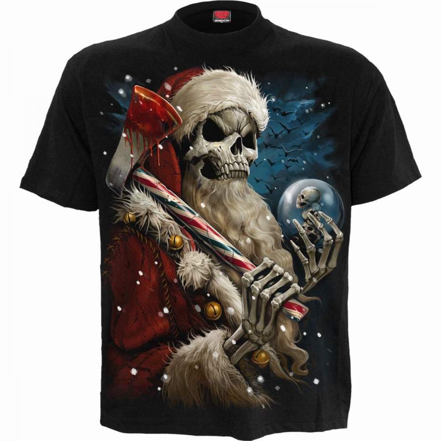 CANDY CANE SANTA – T-Shirt Black