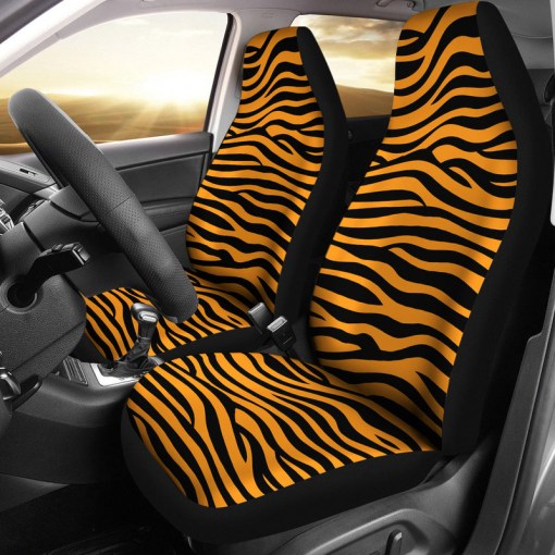 Bengal Tigers Skin Print Pattern Background Universal Fit Car Seat Covers 5082