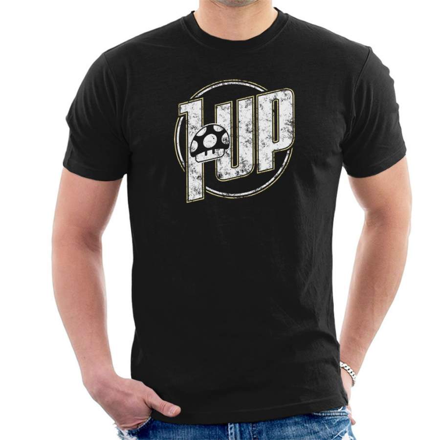 Super Mario 1 Up 7Up Logo Men’s T-Shirt