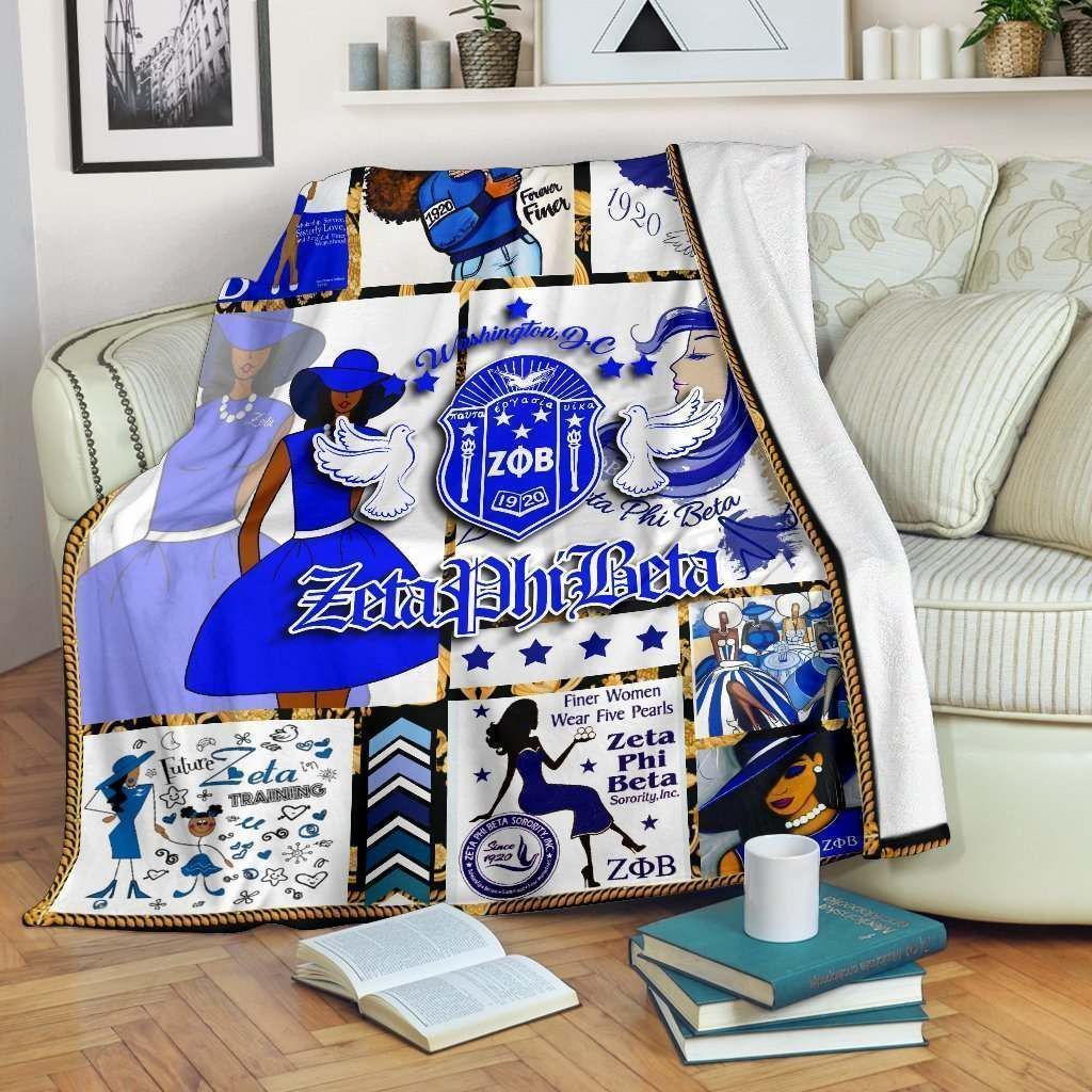 Zeta Phi Beta Fleece Blanket