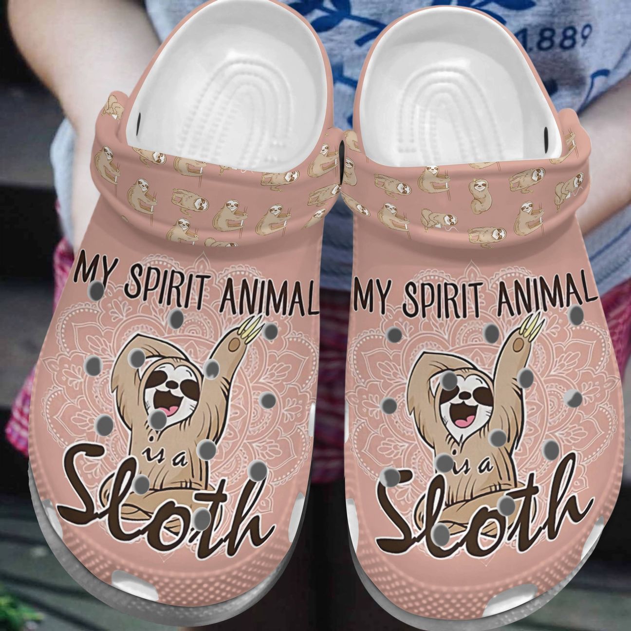 Sloth Personalized Clog, Custom Name, Text, Color, Number Fashion Style For Women, Men, Kid, Print 3D My Spirit Animal