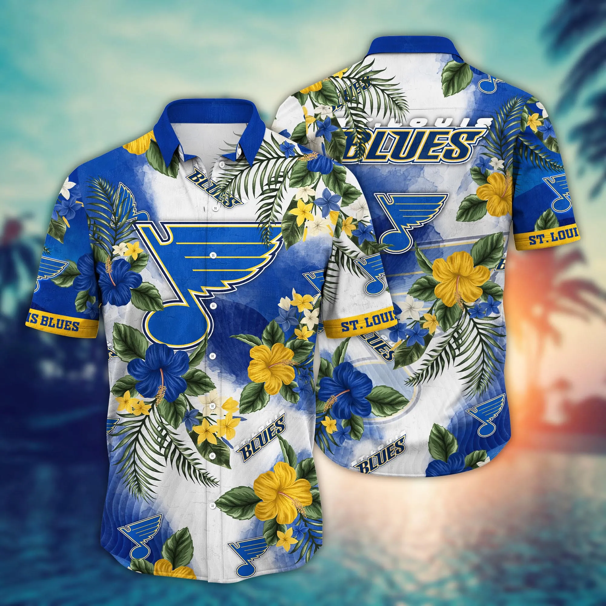 St. Louis Blues Nhl Hawaiian Shirt Beach Ballstime Aloha Shirt