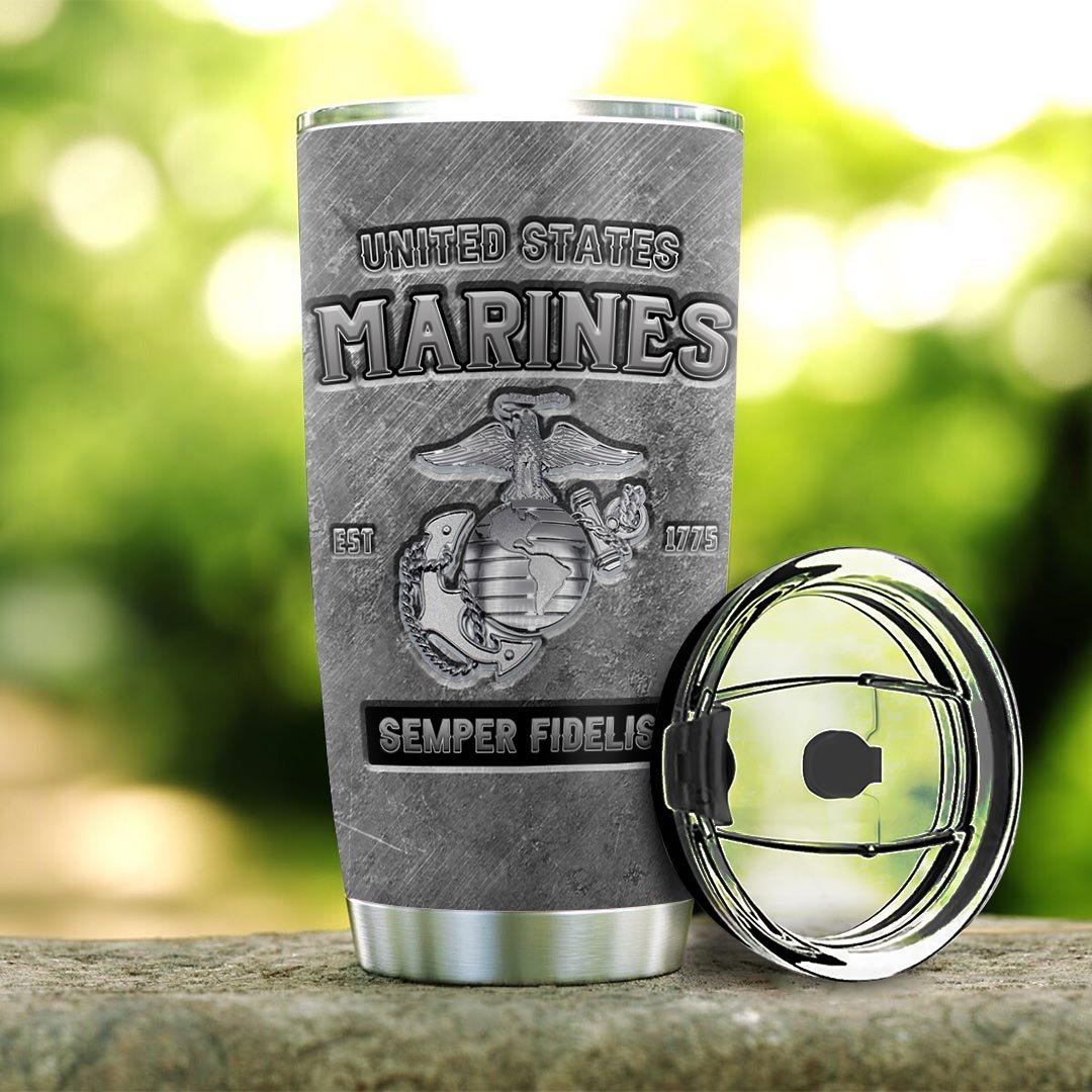 US Marine Corp Tartan Tumbler