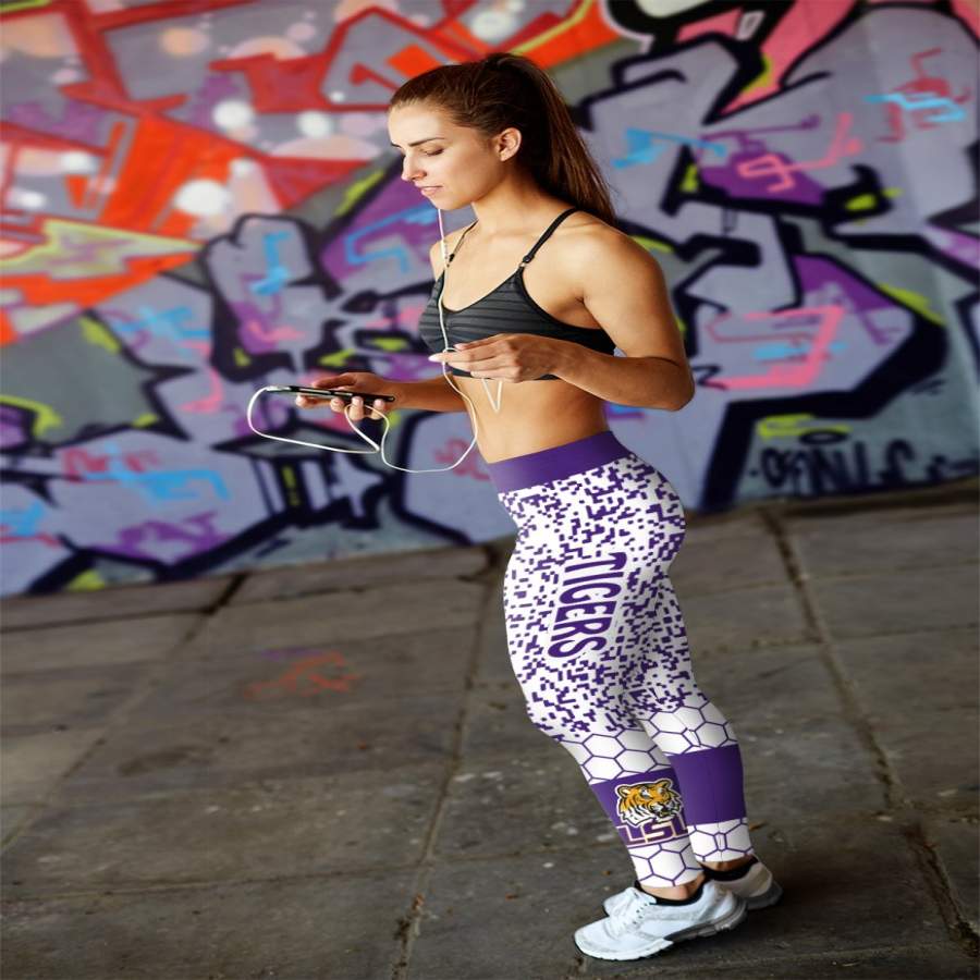 Incredible Patterns Luxury Nice LSU Tigers Leggings