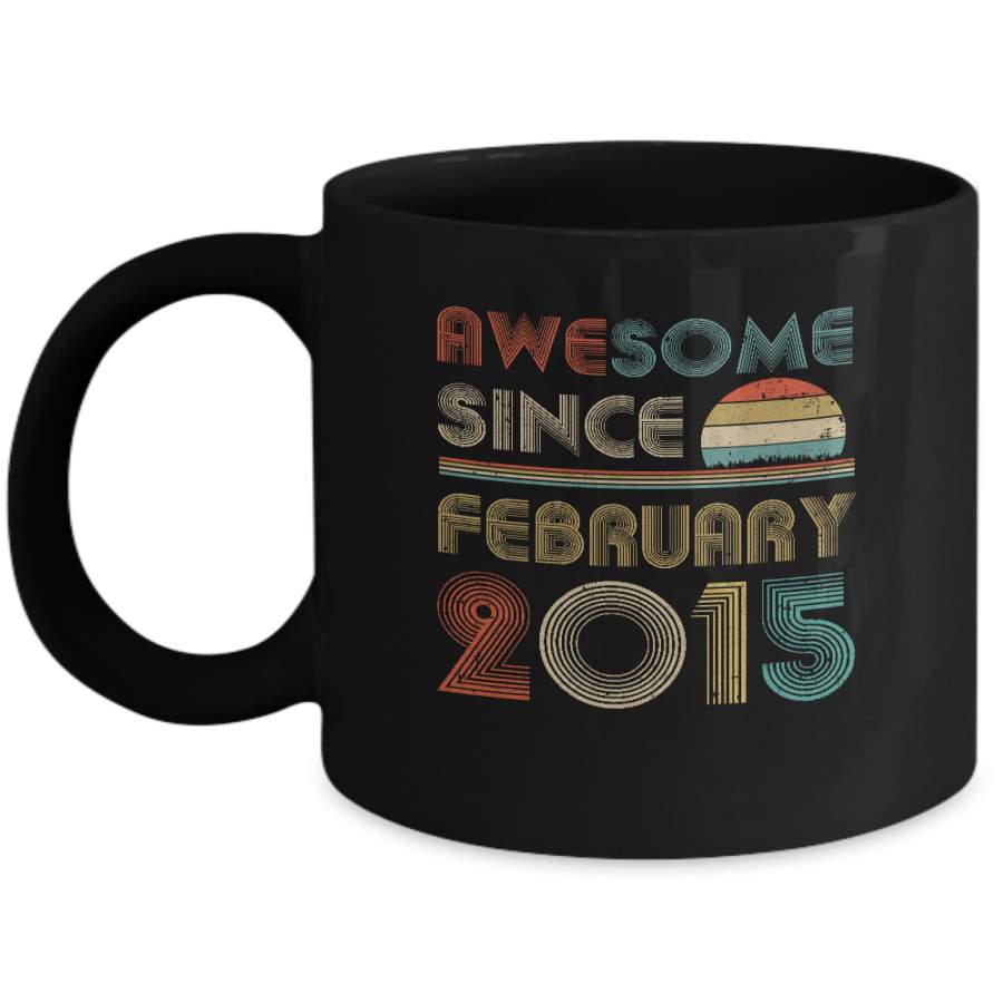 Awesome Since February 2015 Vintage 5th Birthday Gifts Mug