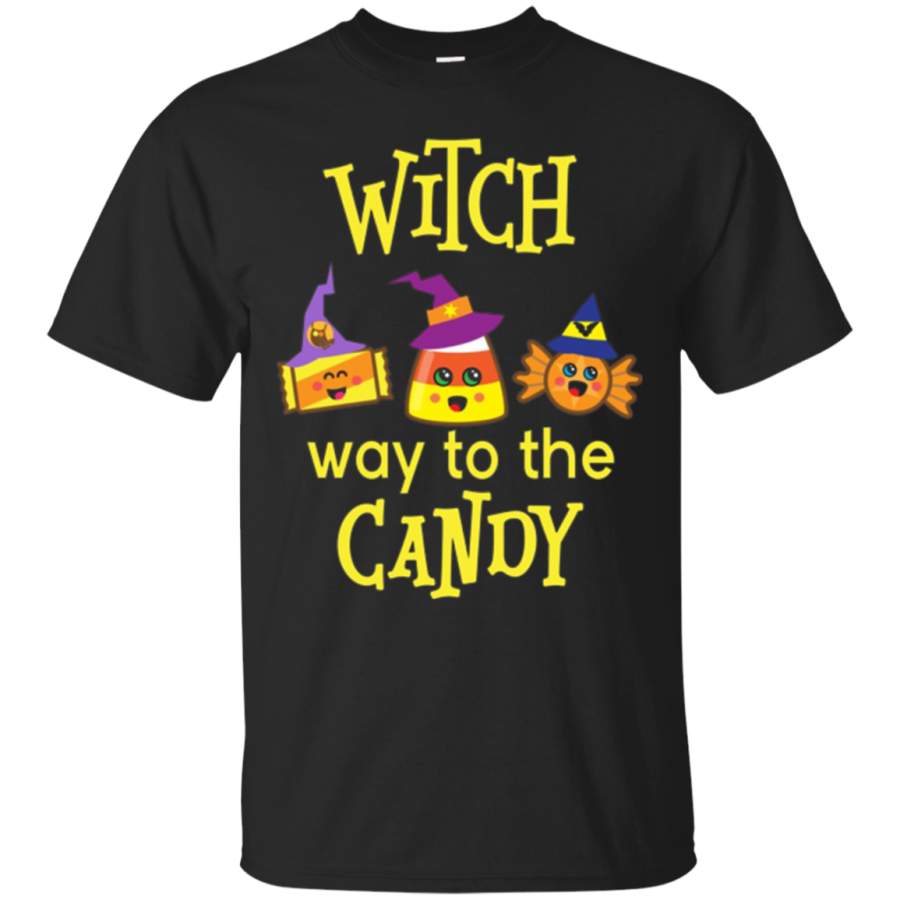 Witch Way To The Candy? Funny Cute Halloween T-shirt