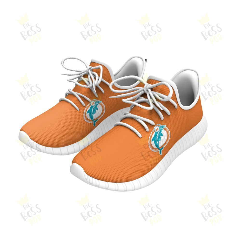 Miami Dolphins Watercolor Painting Team Logo Gift For Dolphins Fans Sport Running Sneakers Shoes