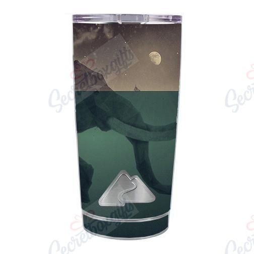 Personalized Elephant Trunk Water Moon Gs-Cl-Ml2003 Stainless Steel Tumbler Travel Customize Name, Text, Number, Image