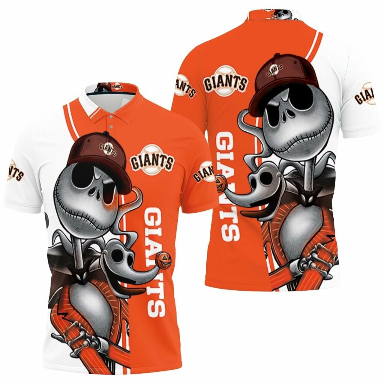 San Francisco Giants Jack Skellington And Zero Polo Shirt Model A32463