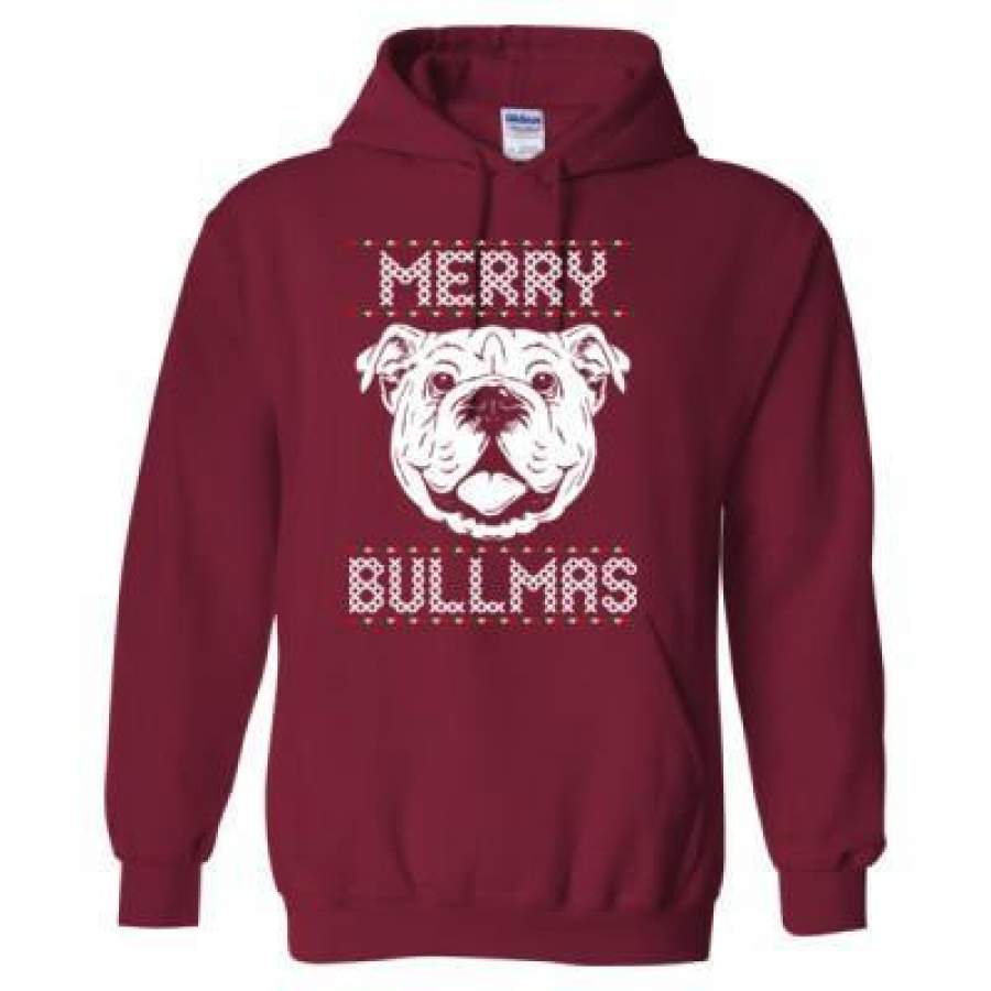 Agr Merry Bullmas Ugly Christmas Sweater 2023 – Heavy Blend™ Hooded Sweatshirt