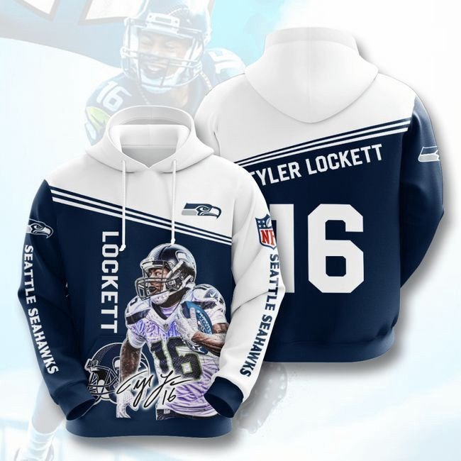 Seattle Seahawks 16 Tyler Lockett 51 Unisex 3D Hoodie Gift For Fans