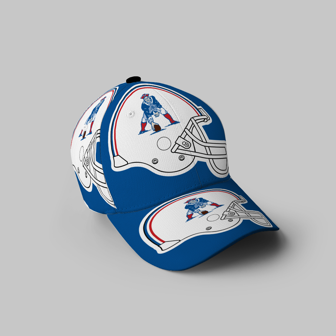 New England Patriots Pat Helmet Blue 3D Printing Baseball Cap Classic Hat