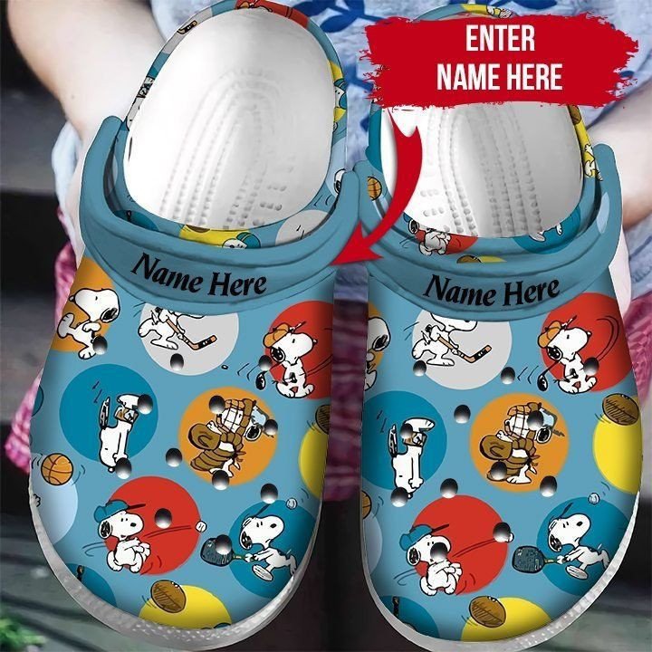 Snoopy Comics Custom Name Crocs Crocband Clog Comfortable Water Shoes