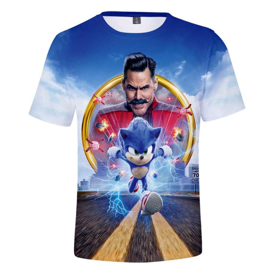 2020 Sonic The Hedgehog Movie Men’s 3D T-shirt