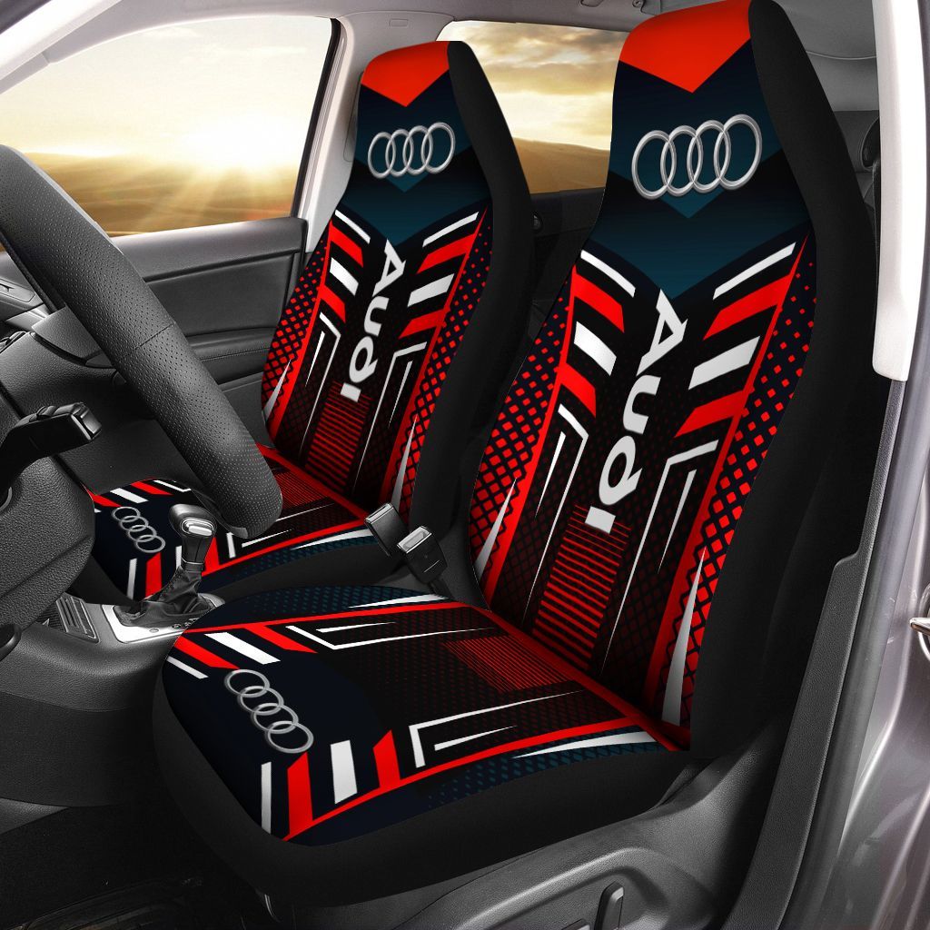 Audi Nvt-Ht Car Seat Cover (Set Of 2) Ver 1 (Red)