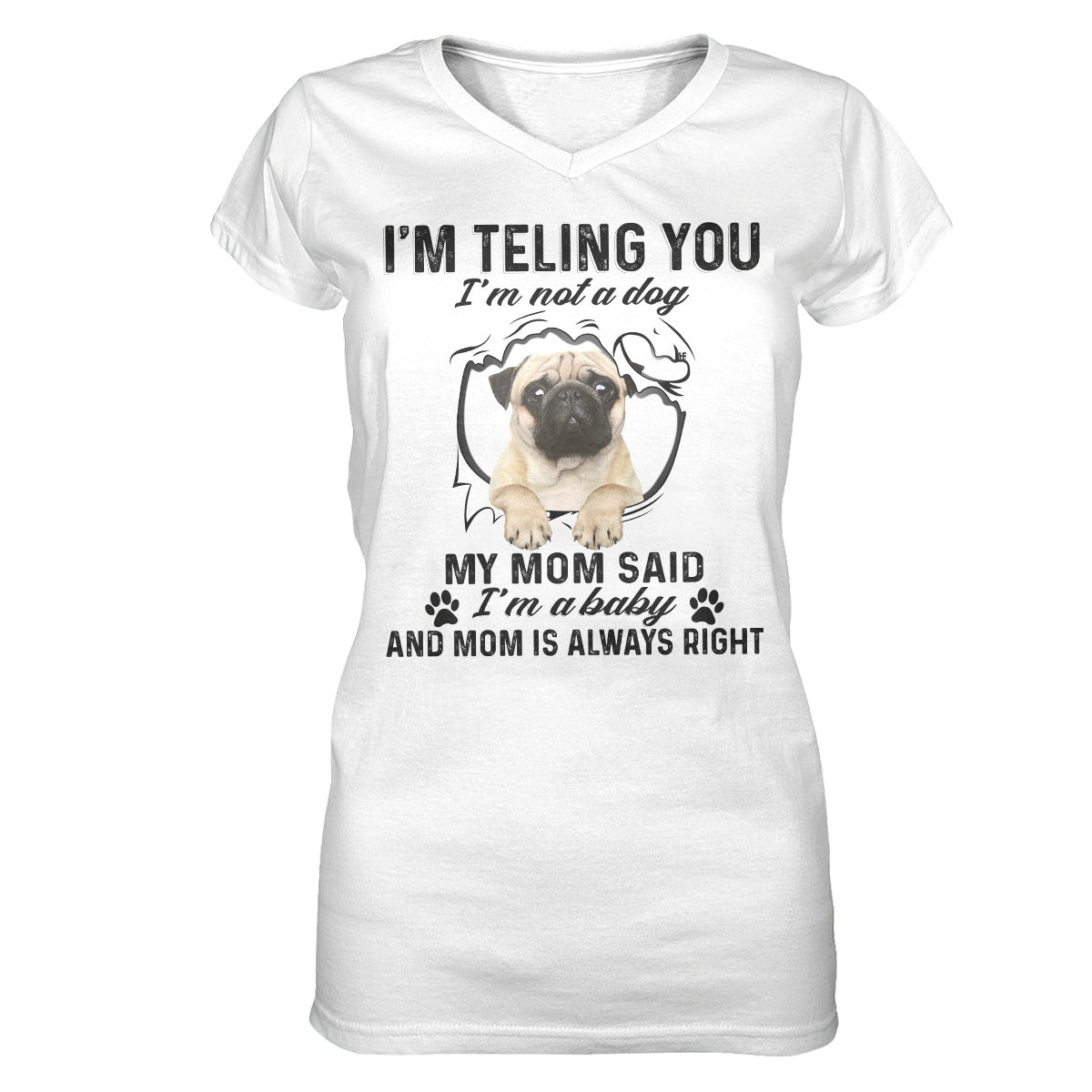 Pug Lovers Shirt 13 Ez01 1009 Women V-Neck T-Shirt