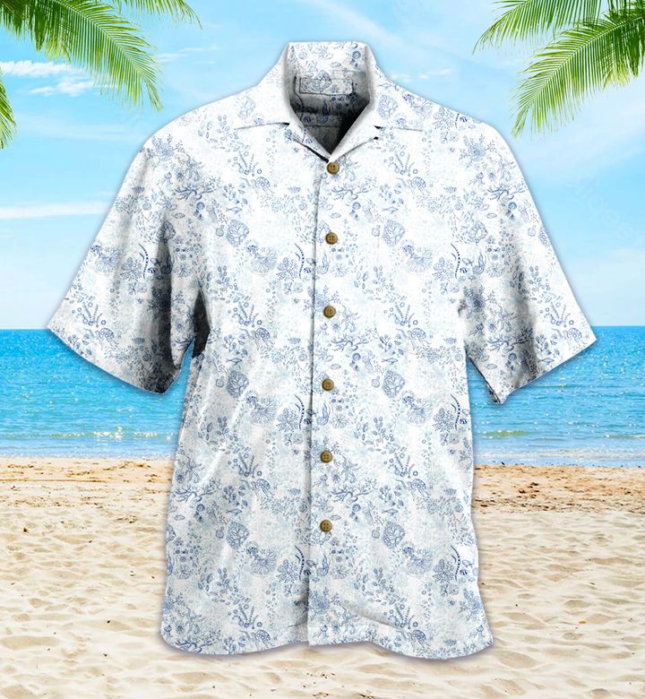 Coral Reef White Hawaii Shirt Ha12695