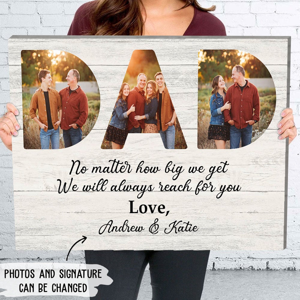 We Will Always Reach For You – Personalized Custom Photo Canvas