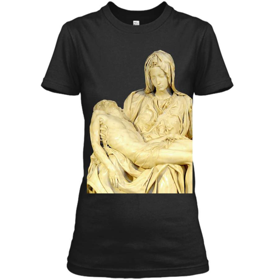 Easter Pieta Jesus Rome Lent Stations Cross Catholic T-Shirt Ladies Custom