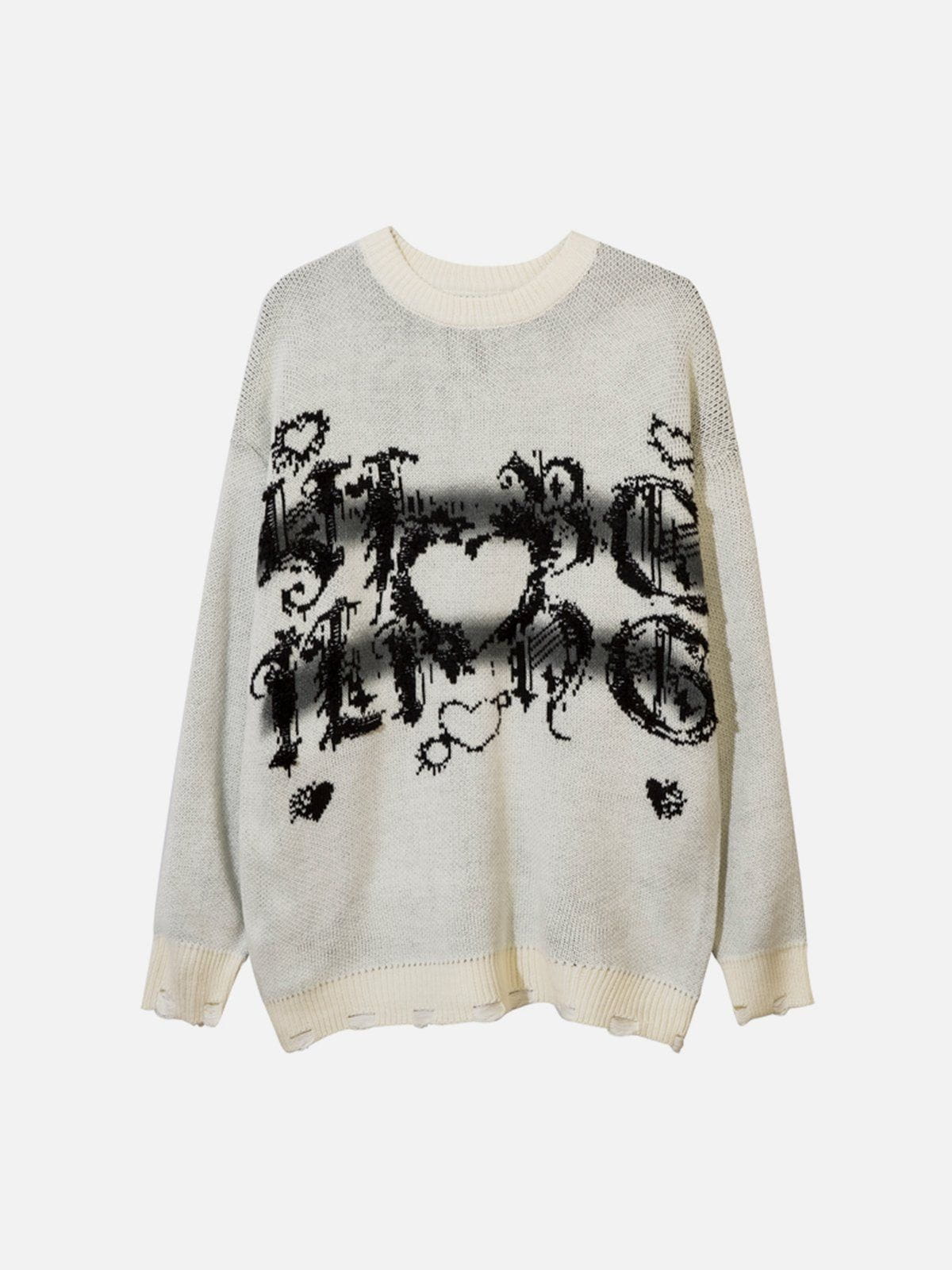 Talishko™ – Inkjet Love Embroidery Sweater