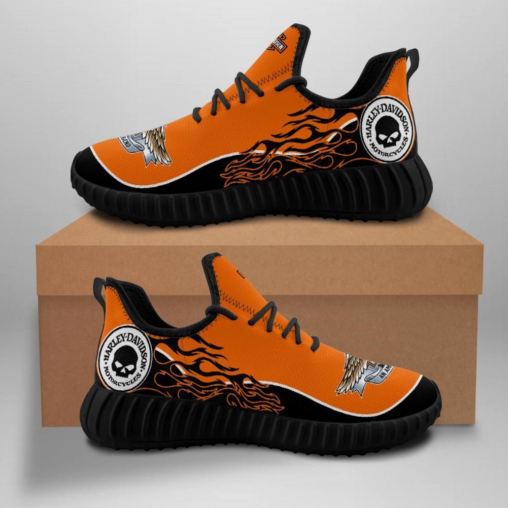 Harley Davidson Custom Shoes Sport Sneakers Harley Davidson Motorcycle Yeezy Boost