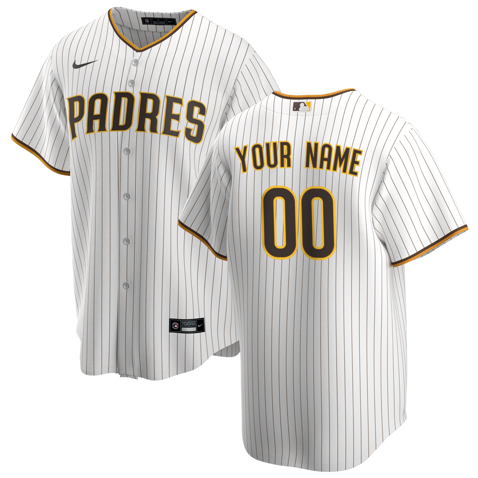 Youth San Diego Padres White Custom Jersey