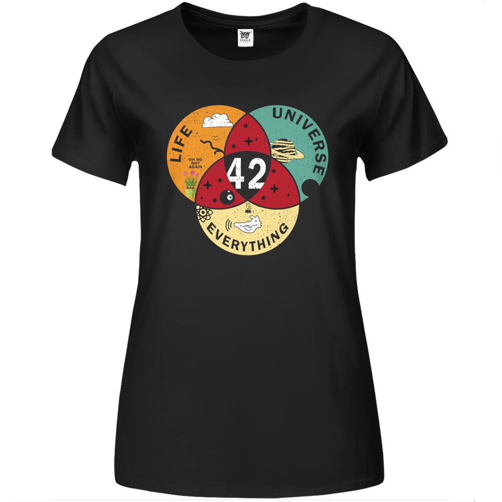 42 Answer To Life Universe And Everything Funny Vintage Gift Idea Premium Womens T Shirts