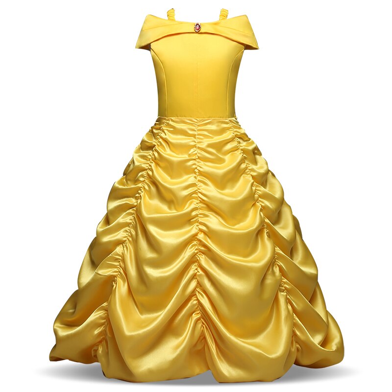 Beauty and The Beast Belle Dresses for Girls Cosplay Costumes Children Clothing Princess Girls Dress Birthday Clothes alx