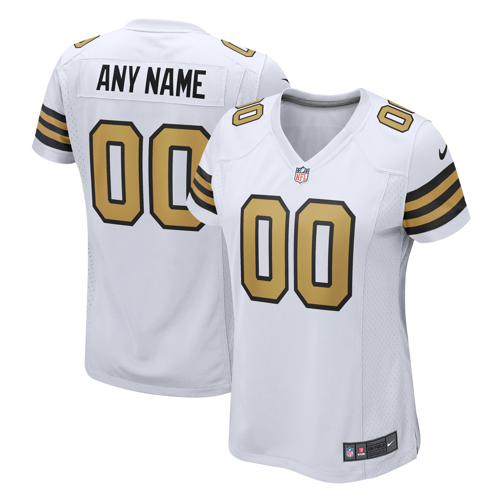 New Orleans Saints Women's Alternate Custom Game Jersey – White