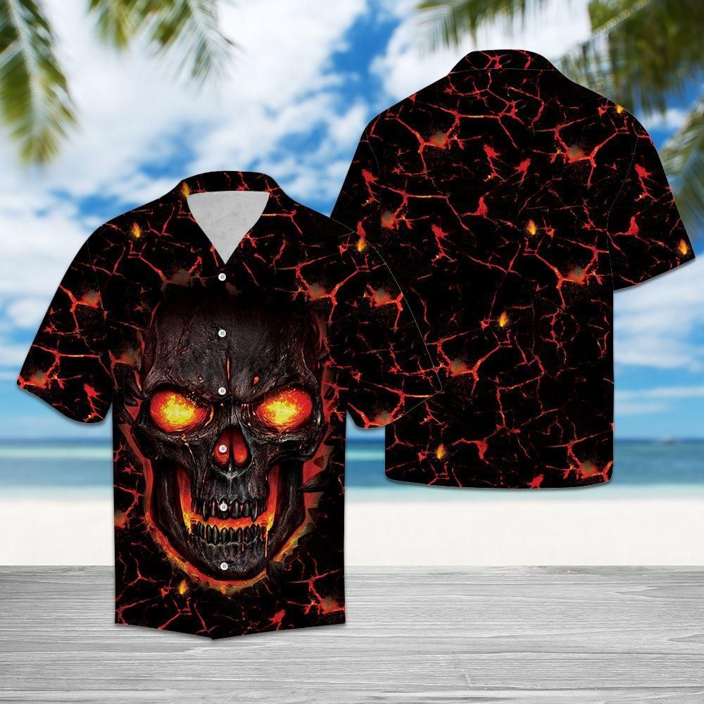 Aloha Shirt Skull Lava G5717 – Hawaiian Shirt