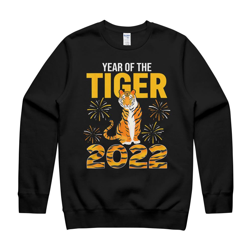 2022 Year Of Tiger Lunar Happy New Year Chinese Zodiac Kids T-Shirt Crewneck Sweatshirt