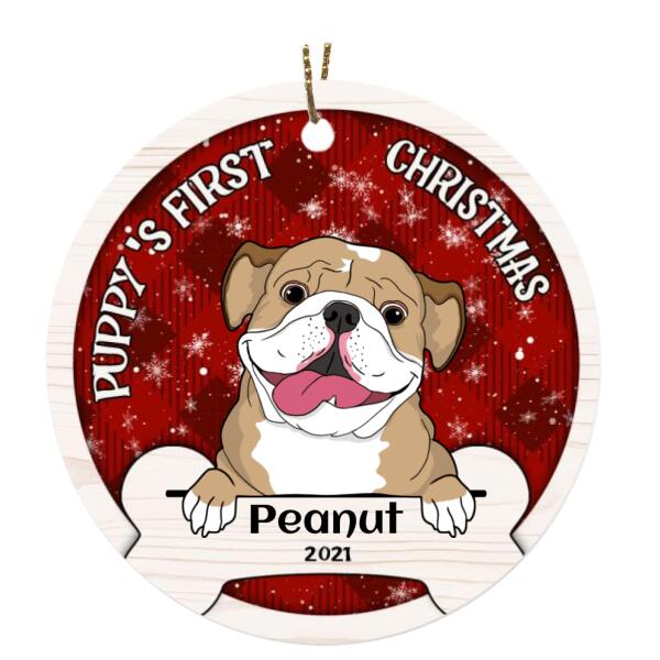 Puppy’S First Christmas Ornament – Custom Xmas Ornament For Dog Lovers, Dog Mom, Dog Dad| Nom144