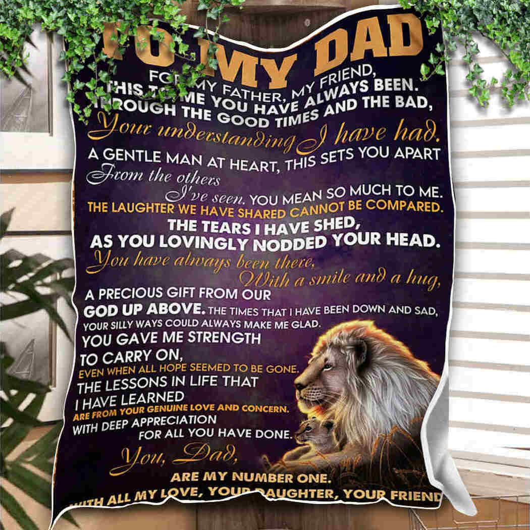 To My Dad,Lion Galaxy,Dad My Number One,Fleece Blanket Gift For Father Family Home Decor Bedding Couch Sofa Soft And Comfy Cozy