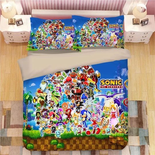 Sonic The Hedgehog 10 Duvet Quilt Bedding Set 4