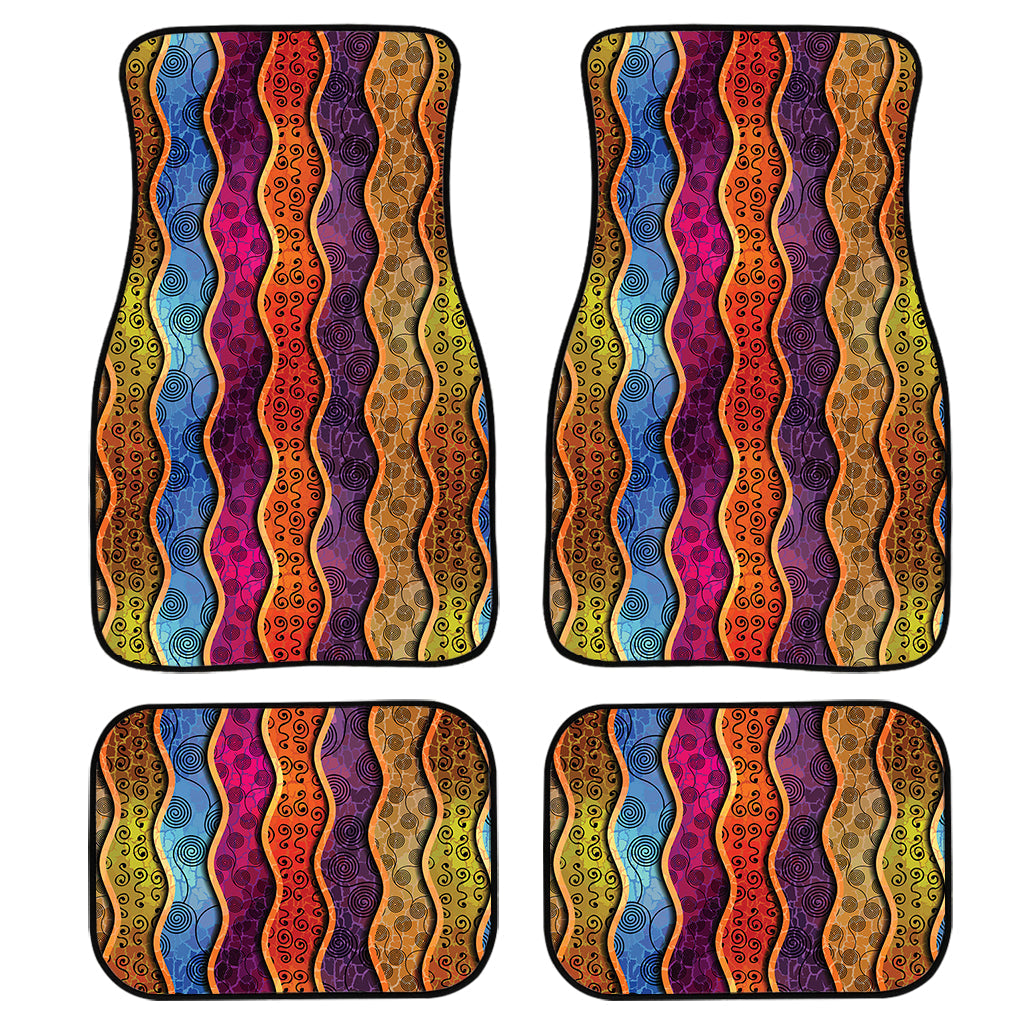 Afro Ethnic Inspired Print Front And Back Car Floor Mats, Front Car Mat