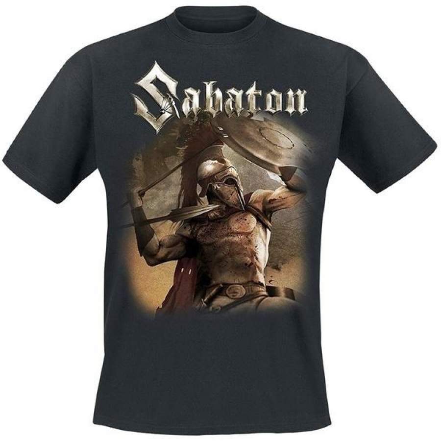 Sabaton Sparta Men Cotton T-Shirt Black